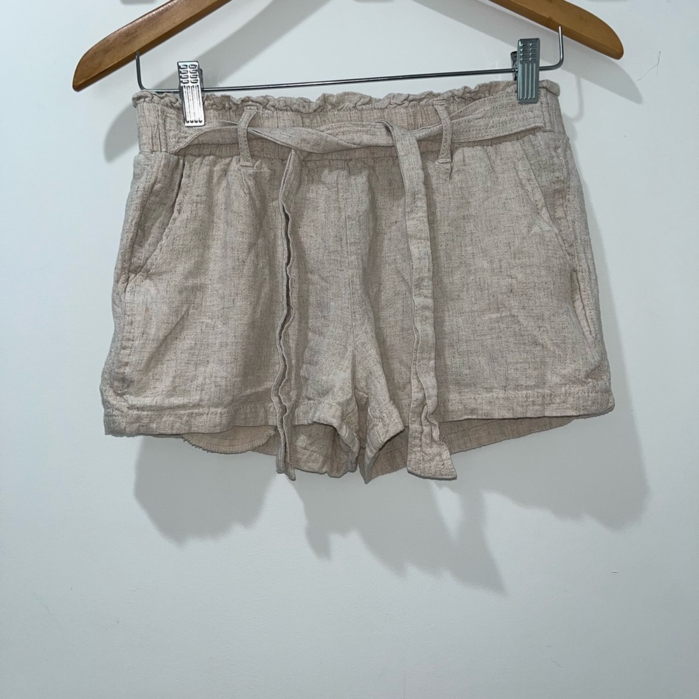 Angel Kiss Tan High Waist Shorts Relaxed Fit
